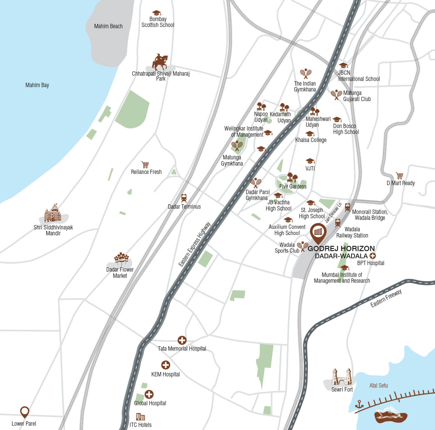 Godrej Horizon Location Map